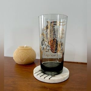 ♑️ Vintage Capricorn Zodiac Tumbler Glass